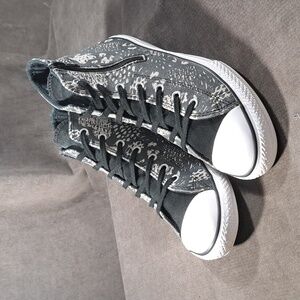 Converse Chuck Taylor All Star Black Mouse Suede High Top Zip Sneakers VG- J6 W8